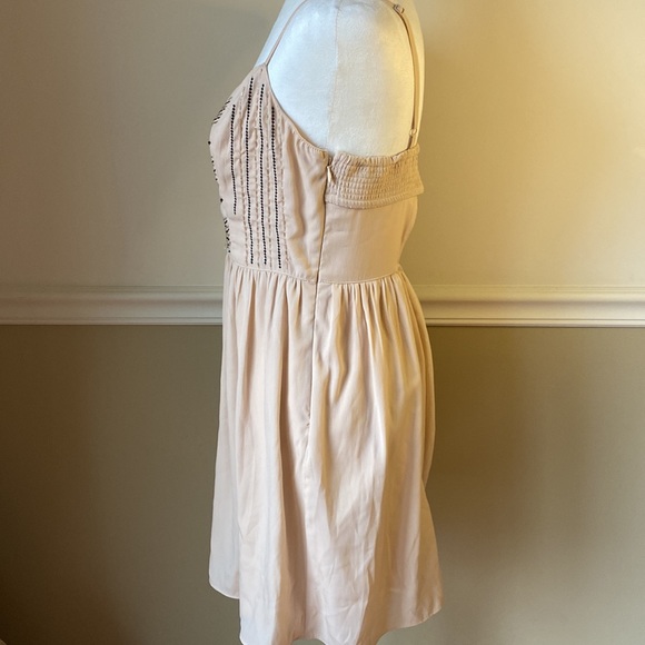 American Eagle Blush Pink Beaded Mini Dress - Size 6 - Picture 4 of 9